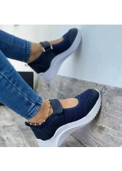 Women Sneakers Platform Sandals Solid Mesh Cut Out Casual Women's Shoes 2021 New Fashion Plus Size Thick Bottom Ladies Shoes