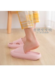 Thick platform slippers women indoor bathroom slides soft eva comfortable anti-slip home floor slippers ladies summer shoes men