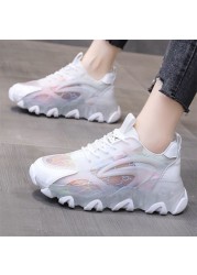 Women's sports shoes 2021 new summer Korean version of thick-soled casual old shoes fashion net women's shoes