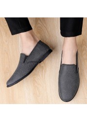 Men's Soft Genuine Leather Moccasin Shoes Driving Shoes Formal Work Shoes