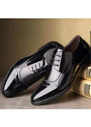 Luxury Business Oxford Leather Shoes Men Breathable Rubber Formal Dress Shoes Male Office Wedding Flats Shoes Mocassin Homme