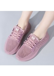 2021 new women's shoes casual slip-on breathable wear-resistant non-slip lazy light comfortable sneakers mesh surface lady shoes