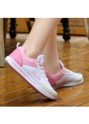 Sneakers Woman Spring Summer For Flat Mesh Basket Light Breathable Lace Up Casual Shoes Zapatillas Mujer