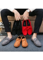 2022 Spring Summer New Men Loafers Comfortable Flat Casual Shoes Men Breathable Slip On Soft Leather Driving Shoes Moccasins