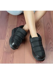 Winter Boots Women Plush Snow Boots Flat With Platform Women's Boots Ankle Waterproof Warm Fur Leather Boots Woman Casual Booties