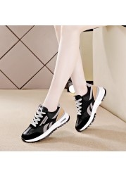 Women Sneakers 2022 Spring Fashion Lace-up Casual Shoes Women White Shoes Non-slip Soft Bottom Running Shoes Zapatos De Mujer