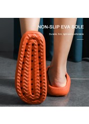 Thick Platform Home Bathroom Slippers Fashion Women Soft Sole EVA Indoor Slides Women Sandals 2021 Summer Non-slip Flip Flops