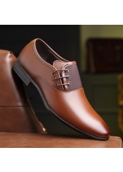 ZYYZYM - Men's Formal Shoes, Men's Formal Shoes, Fashionable, Size 38-47, Black & Brown, Classic, Party Shoes