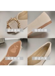 female shoes 2020 summer shallow mouth tip flats for women soft lazy pedal shoes flat shoes women shoes woman