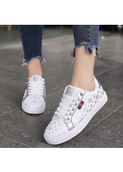 VIP Women Vulcanized Shoes Sneakers Lace Up Casual Shoes Woman Flat Leather Shoes chausiras femme Zapatos Mujer Lady Shoes Women