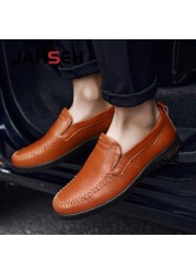 New Men Shoes Genuine Leather Comfortable Men Casual Shoes Chaussies Flats Men Slip On Lazy Shoes Zapatos Hombre