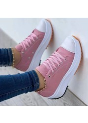 Women's Shoes 2022 New Style Canvas Shoes High Quality Sneakers Ladies Flat Lace Up Adult Zapatillas Mujer Chaussure Femme