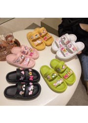 Summer Women Slippers Jelly Shoes EVA Soft Foam Home Slides Woman Cute Unicorn Bow Flip Flop Female Beach Sandals Outdoor