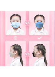 20-100pcs KN95 Children Masks FPP2 Korean Fish Black kf94 N95 Disposable Mouth Mask Kids Boy ffp2mascarilla fpp2 homology ada