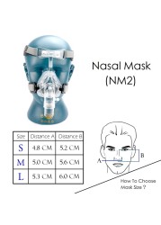 BMC NM2/NM4/N5B Nasal Mask CPAP Mask Sleep Mask With Headgear S/M/L Three Size Suitable For CPAP Machine Connect Hose And Nose