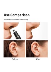 Electric Nose Ear Hair Trimmers for Men Portable Nose and Ear Trimmer Hair Shaver Clipper Safety Removal Cleaner Eyebrow Shaver