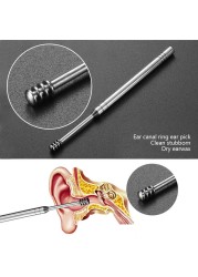 6pcs/set Stainless Steel Ear Wax Ear Cleaning Kit Ear Wax Removal Tools Ear Cleaning Tools