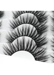 LE 20 Pairs Mink Eyelashes Fashion Handmade Cruelty-Free Soft Wispies 3D Fake Long Eye Lashes Extension False Eyelashes