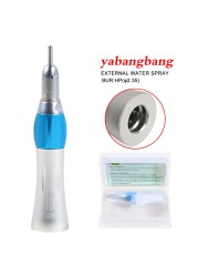 NSK Style Dental Slow Low Speed ​​External Single Water Spray Contra Angle Straight Air Motor Handpiece 4 Holes