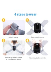 Smart Correction Belt Sensor Orthosis Invisible Reminder Adult And Child Sitting Posture Hunchback Back Smart Posture Corrector