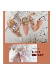 Ins luxury nail art zircon metal decoration micro inlaid flash diamond japanese rhinestones for 3d nails