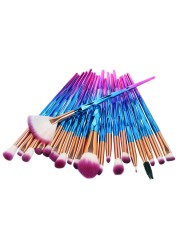 20pcs/set Colorful Swirl Makeup Brush Powder Eyeshadow Blush Blending Beauty Foundation Cosmetic Tools