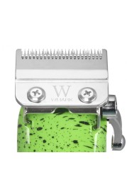 2021 WMARK NG-408 Green Color Transparent Style Professional Rechargeable Cord Clipper and Cordless Hair Trimmer With Fade Blade