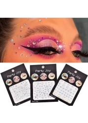 3D Diamond Eyeshadow Stickers Face Jewels Self Adhesive Face Body Eyebrow Diamond Nail Stickers Decals Decoration Photography