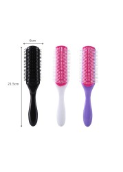 1PC 9 Rows Hairdressing Brush Wheat Straw Detangling Salon Hairdressing Straight Curly Hair Comb Women Soft Hair Brush