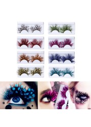 1 Pairs False Feather Eyelashes Exaggeration Ballet Masquerade/Party Feather Eyelashes Special Art School