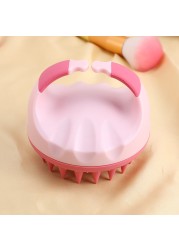 1pc Silicone Hair Brush Shampoo Scalp Brush Comb Head Spa Slimming Massage Brush Body Hair Washing Comb Shower Bath Brush