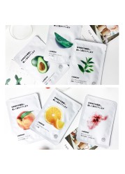 1pc Fruit Aloe Moisturizing Facial Mask Deep Moisturizing Oil-control Skin Rejuvenation Anti-aging Facial Mask Beauty Skin Care