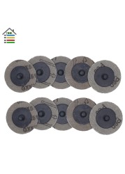 25pcs 50mm Sanding Disc For Roloc Polishing Pad Plate 2 Inch Sander Paper Disc Grinding Wheel Abrasive Tools 60 80 100 120 Grit