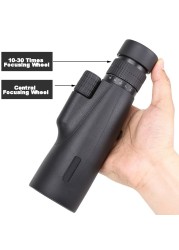 10-30 x 50 Powerful Monocular BKA4/FCM Long Range Pocket Spotting Zoom Telescope Glasses for Hunting Camping Tourism