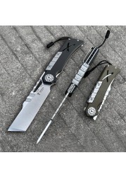 Folding Knife Edc Multiple High Hardness D2 Military Knives - Good for Hunting Camping Survival Outdoor Everyday Bearing XUN118 New