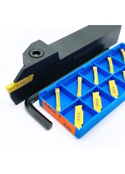 MGEHR1010 MGEHR1212 MGEHR1616 MGEHR2020 MGEHR2525 External Grooving Tool Carbide Blade Holder,10pcs Blade Turning Tool