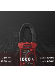 KAIWEETS HT208D AC Digital Clamp Meter Multimeter Pinza Amperimeter Correct RMS High Accuracy Capacitance Tester NCV Ohm