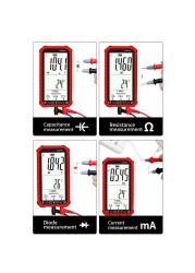 Smart Digital Multimeter 10A Current 600V Voltage AC DC LCD Display Multi Tester Doide Capacitor Frequency Temperature NCV