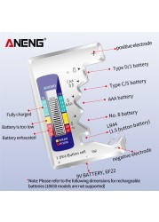 LCD Display Card Type Digital Battery Capacity Tester Universal AAA/AA/Button Cell/9V Batteries Voltage Test Energy Meter