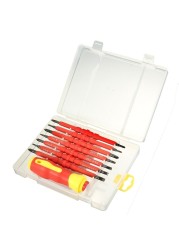 13/pcs VDE Insulated Screwdriver Set 1000V Slotted Phillips Screw Driver Kit Bits With Test Pen Electricians Hand Tools