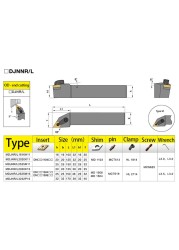 KaKarot External Turning Tool MDJNR1616H11 MDJNR2020K11 MDJNR2525M11 Carbide Inserts DNMG MDJNR Lathe Tool Cutting Tools 1 Set