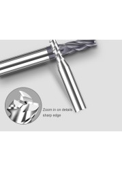 Tungsten Carbide Steel Milling Cutter 2.05 2.15 2.25 2.35 2.45 2.55 2.65 2.75 2.85 2.95 Decimal Point End Mill CNC Mini Tools 4F