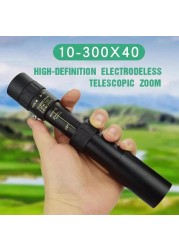 10-300X40 Professional Monocular Telescope Hd Powerful Full Steel Portable Binoculars High Quality Take Pictures For Camping