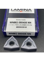 10 قطعة LAMINA WNMG 080404 NN LT10-PVD شفرة من الكربيد آلة خرط تعمل بالتحكم الرقمي بواسطة الحاسوب القاطع رئيس WNMG 080408 NN LT10-PVD أداة WNMG080404