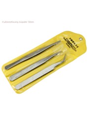 Great 1pc high quality ceramic tipped stainless steel tweezers fine pointed tip heat resistant