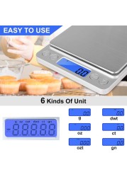 Upgraded USB Powered Kitchen Scale Mini Digital Gram Scale High Accuracy Multifunctional Stainless Steel Pocket Kitchen Scale