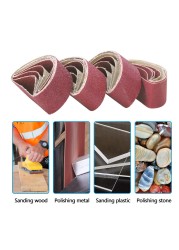 CMCP 75x457mm Sanding Belts 5pcs Zirconium Sanding Grit Set 40/60/80/120 Sander Grinding Polishing Tools