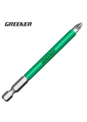 Greener Anti Slip Magnetic Impulse Head Cross High Hardness Hand Drill Bit Screw Electric Screwdriver Set 25 50 65 70 90 150mm PH2