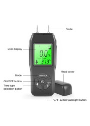 Portable Handheld Two Pin Type Wood Moisture Meter With Timber Digital LCD Display Paper Hygrometer Hygrometer Quick Sensor