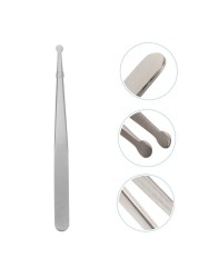 Precision tweezers, stainless steel tweezers, round, high elastic, non-magnetic, precise